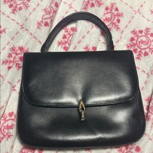 Elegant Black Leather Handbag